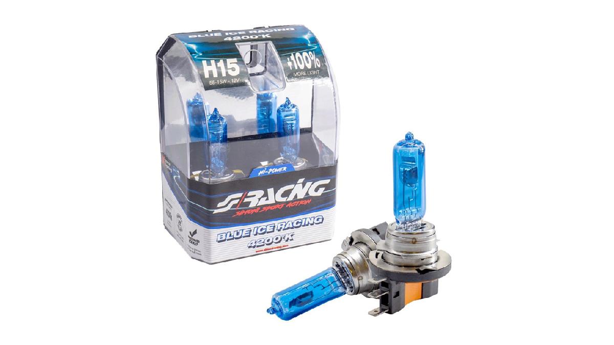 Simoni+Racing+Ampoules+Halog%C3%A8ne+%27Blue+Ice+Racing%27+H15+%284200K%29+12V%2F55-15W%2C+set+de